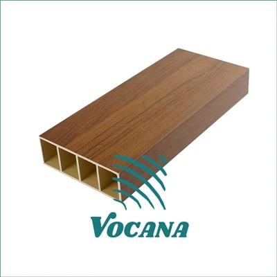 Wood Grain Hotel Lobby WPC Battenパーティション